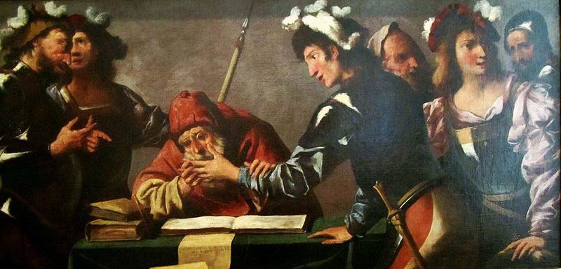 Pietro della Vecchia Soldiers at the palmist. oil painting picture